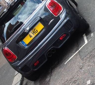 UK Number Plate 4 HG