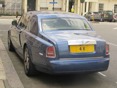 UK Number Plate 4 K