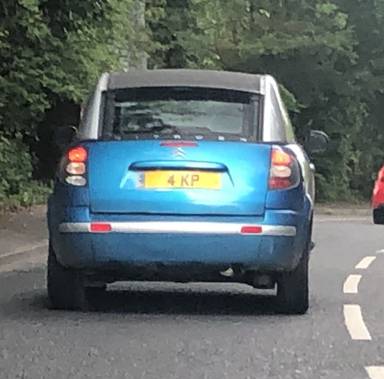 UK Number Plate 4 KP