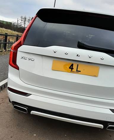 UK Number Plate 4 L