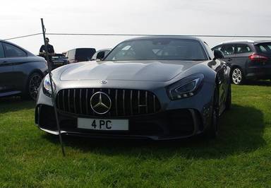 UK Number Plate 4 PC on a 2018 Grey Mercedes-Benz GT
