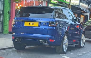 UK Number Plate 4 PR