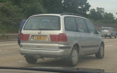 UK Number Plate 4 R