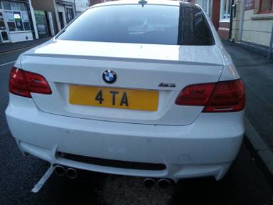 UK Number Plate 4 TA
