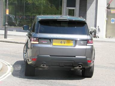 UK Number Plate 4 V