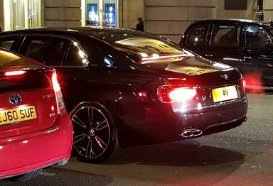 UK Number Plate 4 V