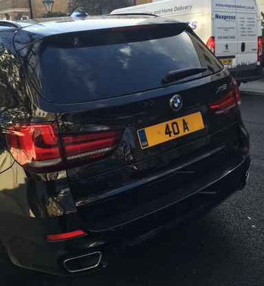 UK Number Plate 40 A
