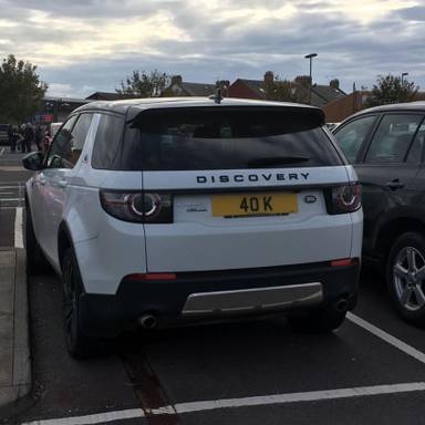 UK Number Plate 40 K