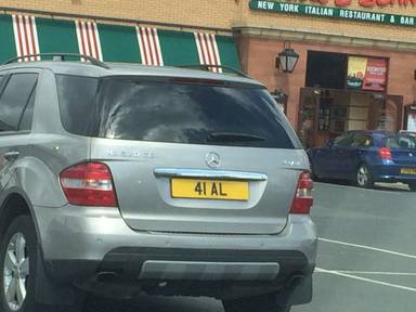 UK Number Plate 41 AL