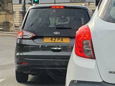 UK Number Plate 42 PA