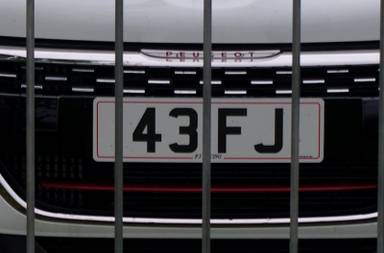 UK Number Plate 43 FJ
