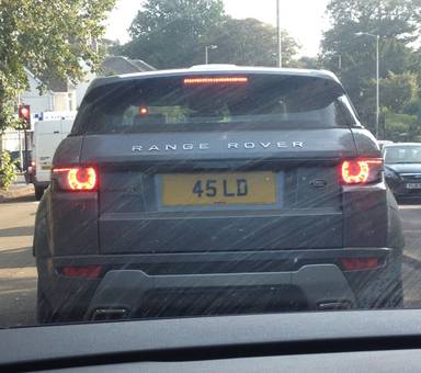 UK Number Plate 45 LD