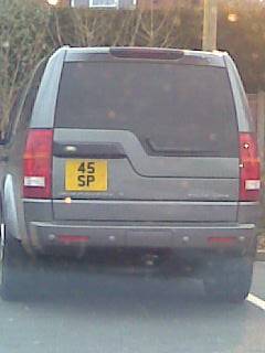 UK Number Plate 45 SP