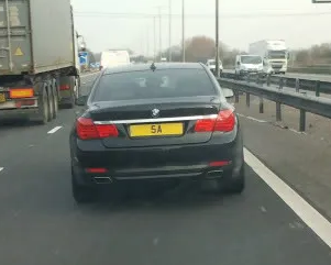 UK Number Plate 5 A