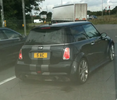 UK Number Plate 5 AC