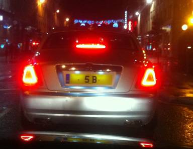 UK Number Plate 5 B