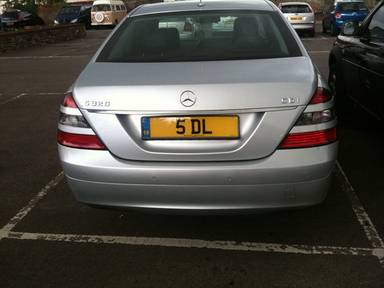 UK Number Plate 5 DL