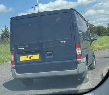 UK Number Plate 5 HY