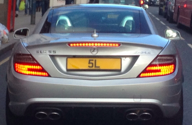UK Number Plate 5 L