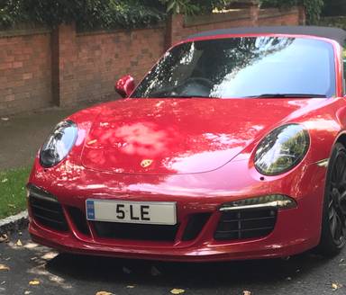 UK Number Plate 5 LE