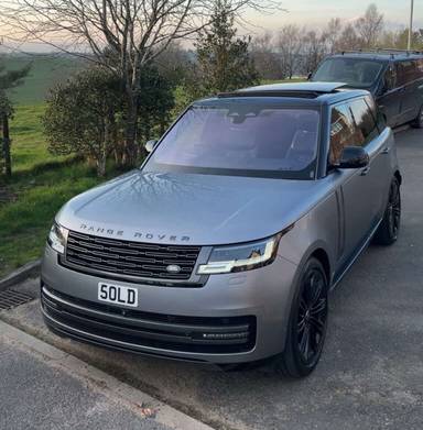 UK Number Plate 5 OLD on a 2022 Grey Land Rover