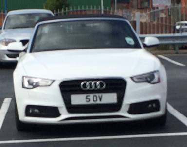UK Number Plate 5 OV