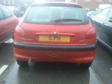 UK Number Plate 5 PH