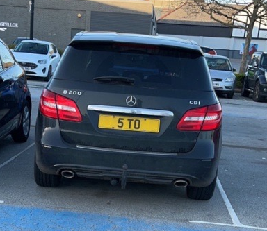 UK Number Plate 5 TO