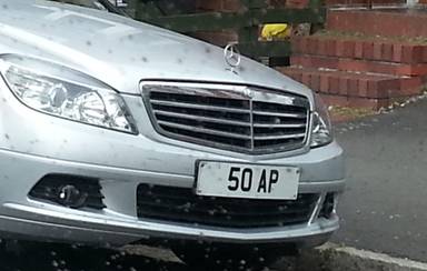 UK Number Plate 50 AP