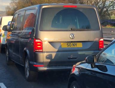 UK Number Plate 50 NY