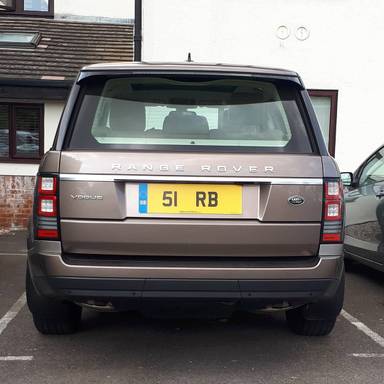 UK Number Plate 51 RB