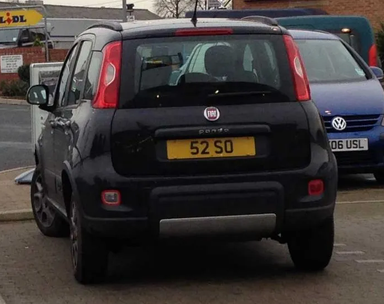 UK Number Plate 52 SO