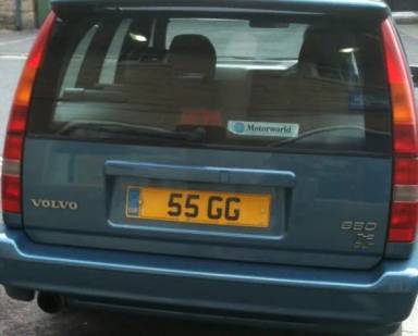 UK Number Plate 55 GG