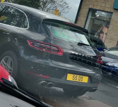 UK Number Plate 55 OS