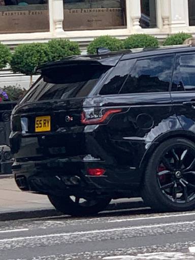 UK Number Plate 55 RY