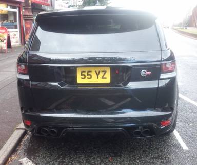 UK Number Plate 55 YZ