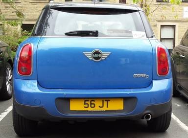 UK Number Plate 56 JT