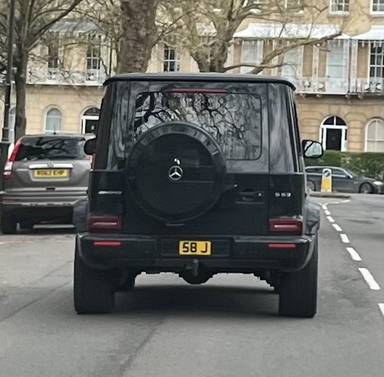 UK Number Plate 58 J