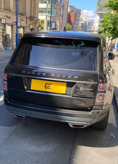 UK Number Plate 6 E