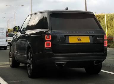 UK Number Plate 6 E