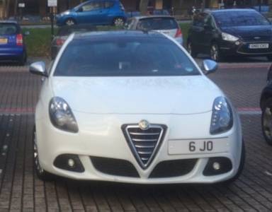 UK Number Plate 6 JO