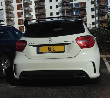 UK Number Plate 6 L