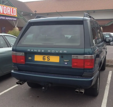 UK Number Plate 6 S