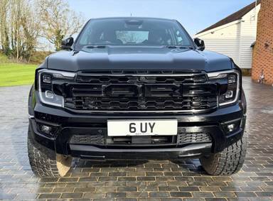 UK Number Plate 6 UY on a 2025 Black Ford
