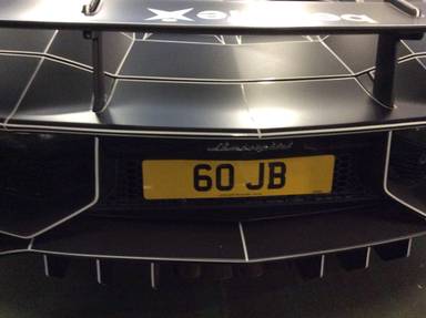 UK Number Plate 60 JB