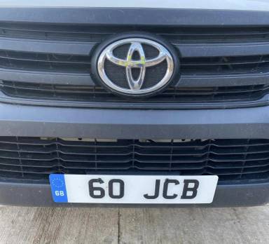 UK Number Plate 60 JCB
