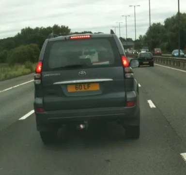 UK Number Plate 60 LF