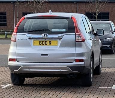 UK Number Plate 600 R