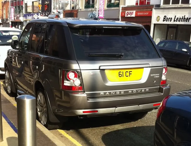 UK Number Plate 61 CF