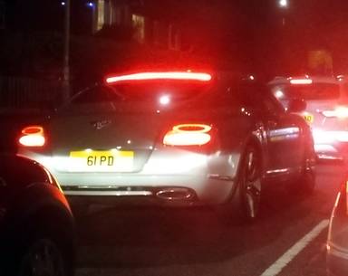 UK Number Plate 61 PD